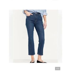 Old Navy High-Rise Vintage Cropped Flare Dark Blue Women’s Jeans New Size 12